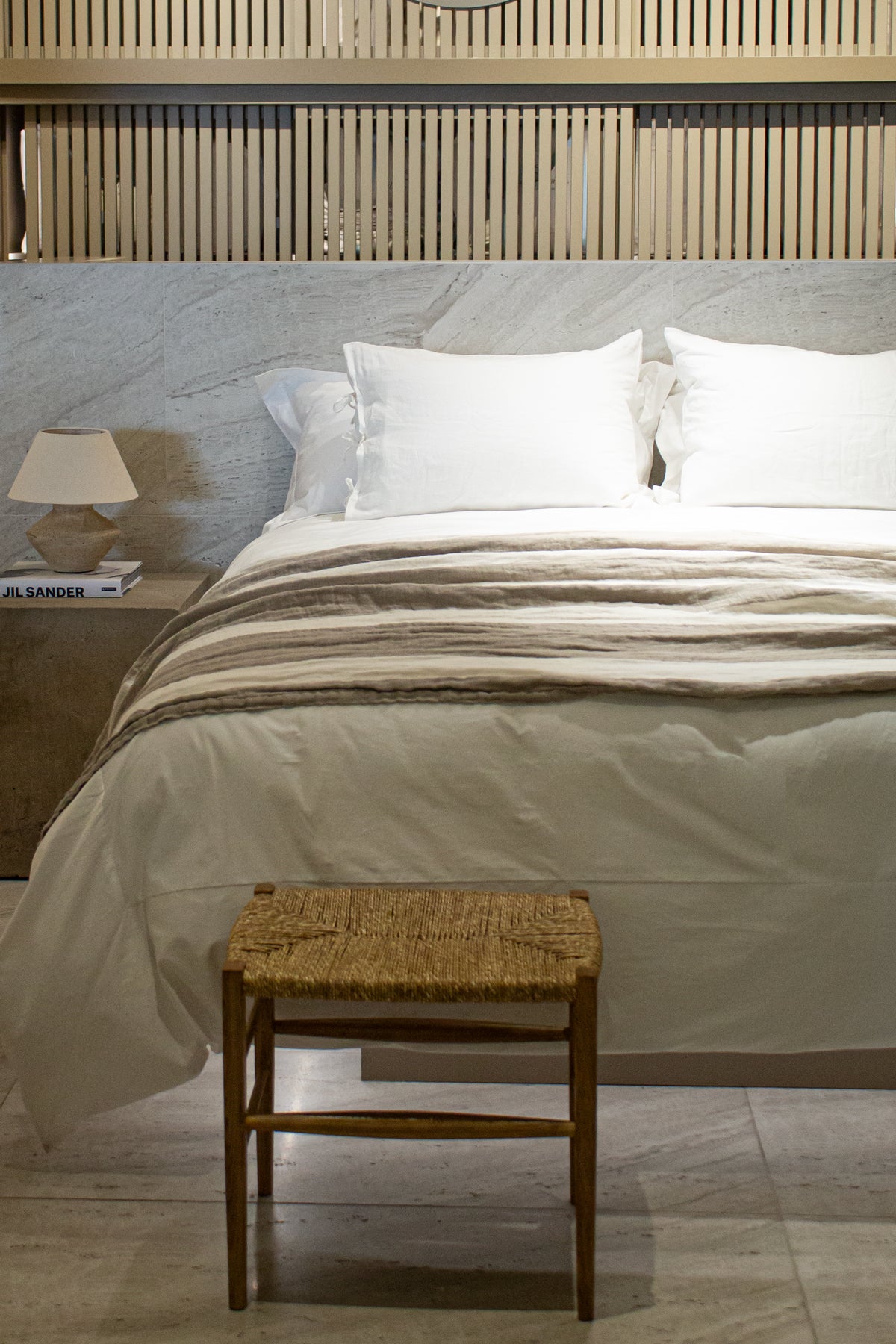 Chal Lino Jacquard Algarve Franjas