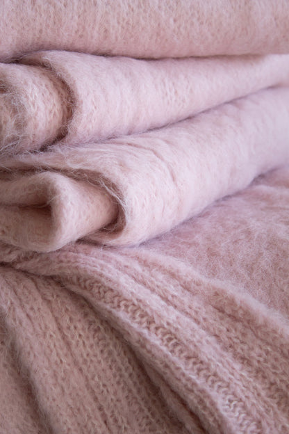 Manta Alpaca Suri Rosa 140x230 cms