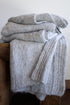 Manta Alpaca Suri Peinada Gris Perla 140x190 cms