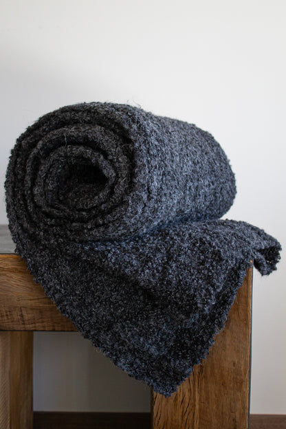 Manta Baby Alpaca Bouclé Grafito 130x160 cms