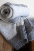 Manta Baby Alpaca Peinada Gris Rayas 140x200 cms