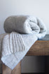 Manta Alpaca Suri Peinada Gris Plata 140x190 cms
