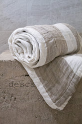Chal Lino Jacquard Algarve Franjas