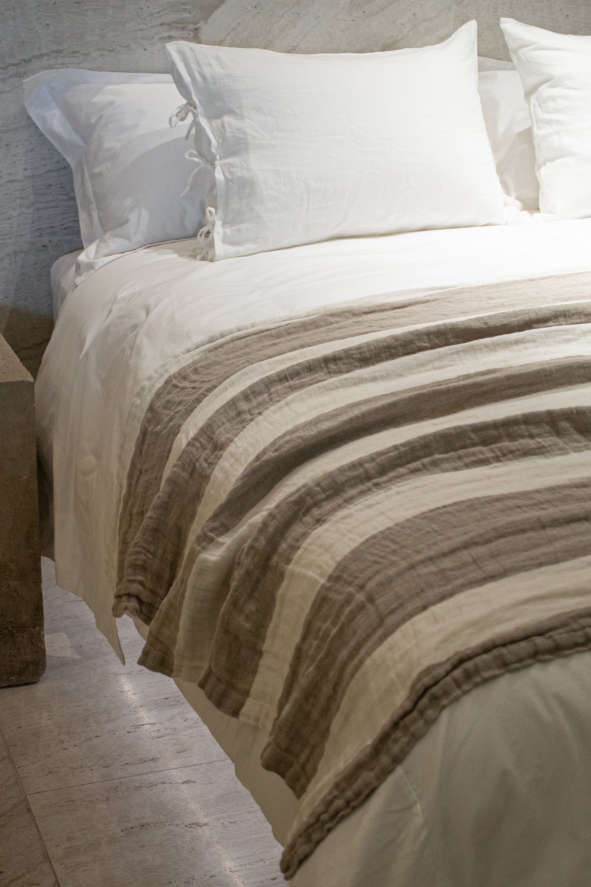 Chal Lino Jacquard Algarve Franjas